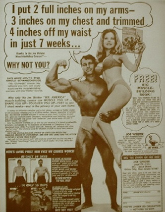 Joe Weider / Ad With Arnold Schwarznegger